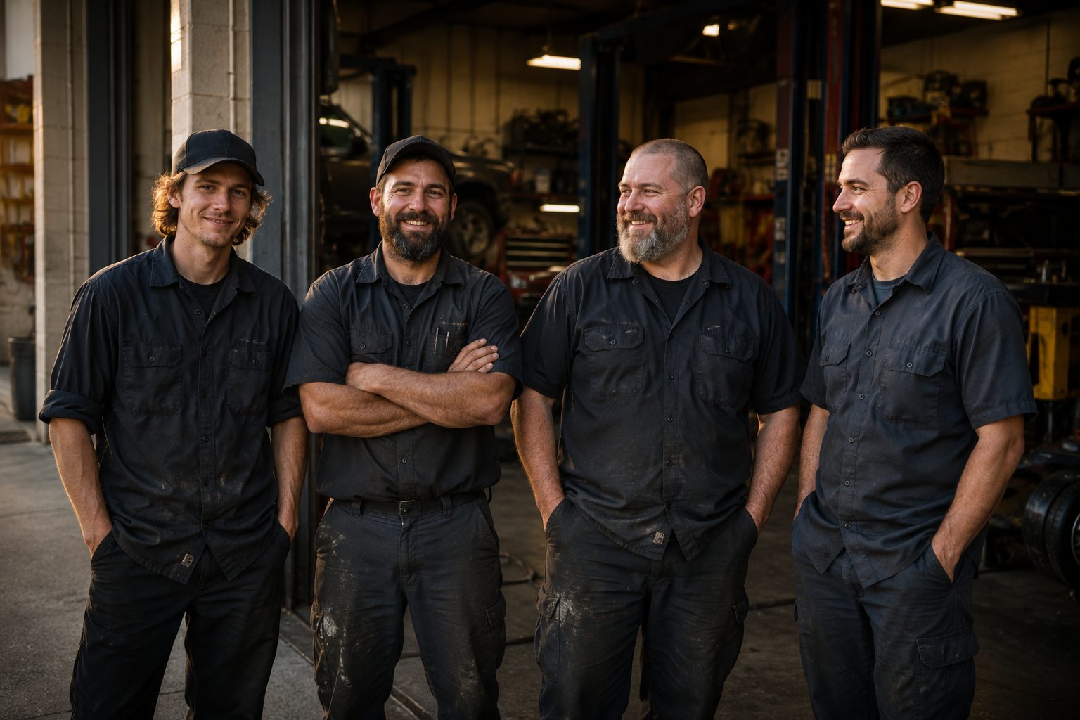 The Downeast crew of ASE-certified technicians at work