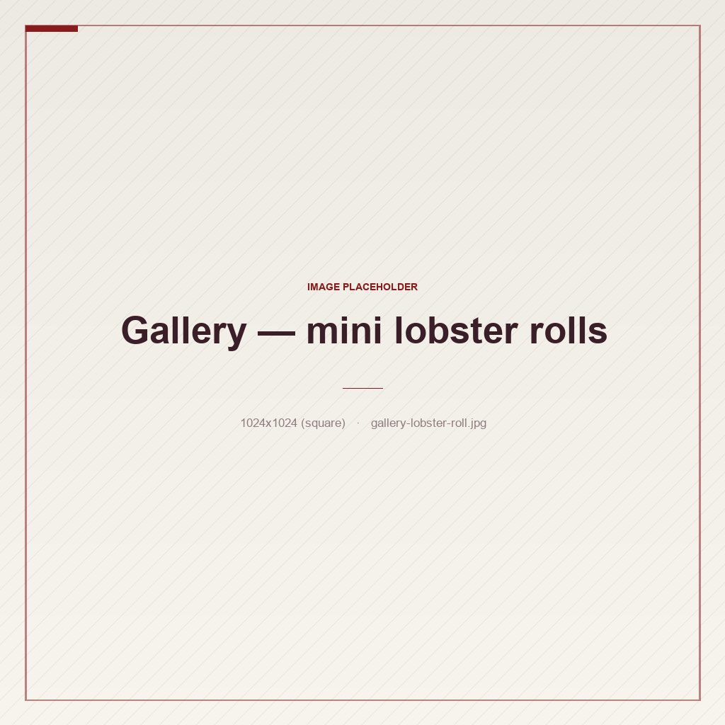 Mini Maine lobster rolls on brown-butter brioche
