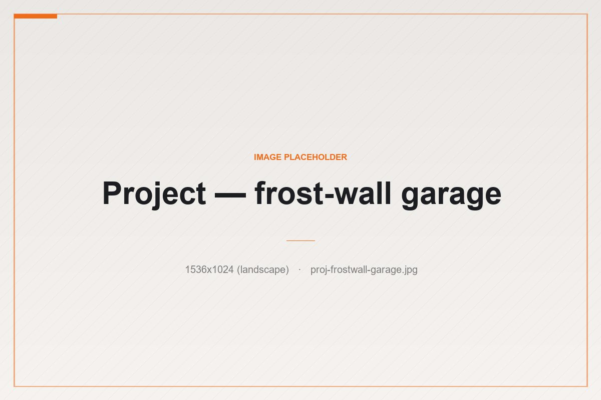 Detached Garage on Frost Wall — Brewer, ME · 28&times;36