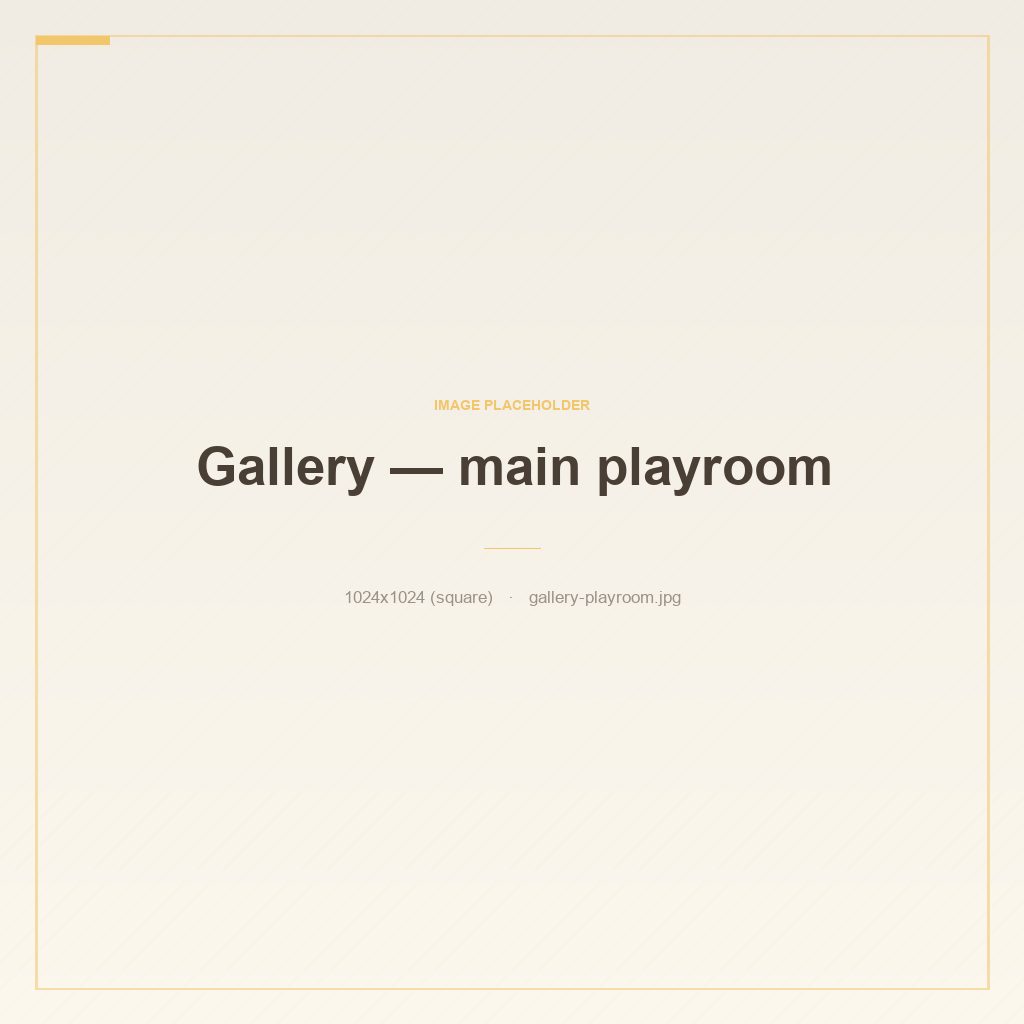 The main playroom with warm wood floors, a basket of wooden toys, and a sunny window