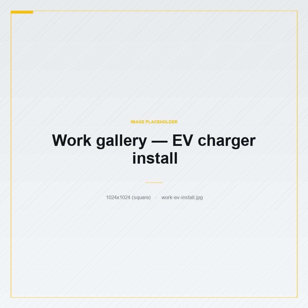 A hardwired Level 2 charger mounted clean on a garage wall.