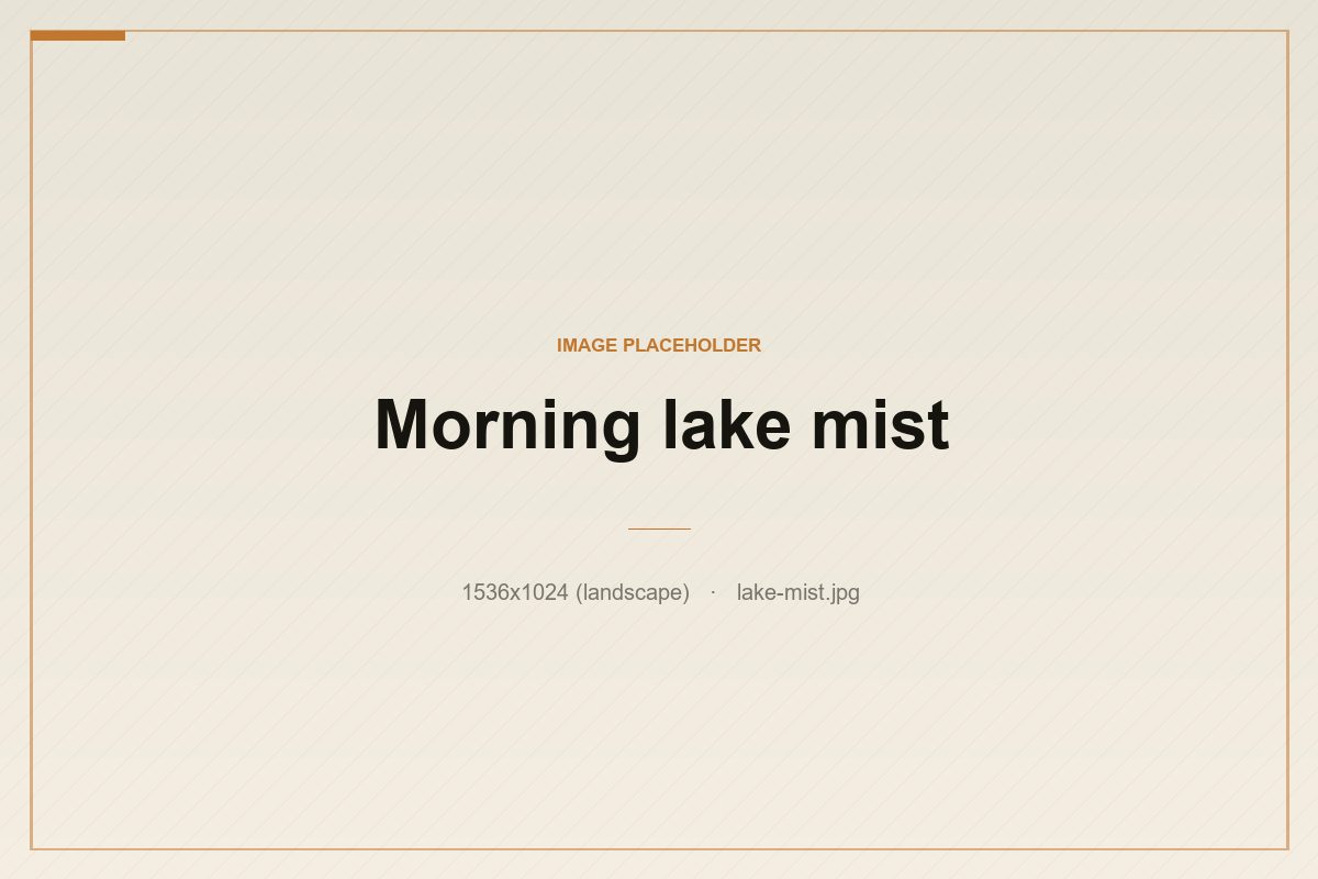 Morning mist on the highland lake