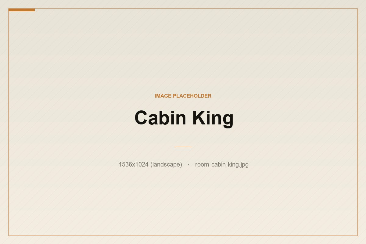 The Cabin King — a freestanding cabin in the pines