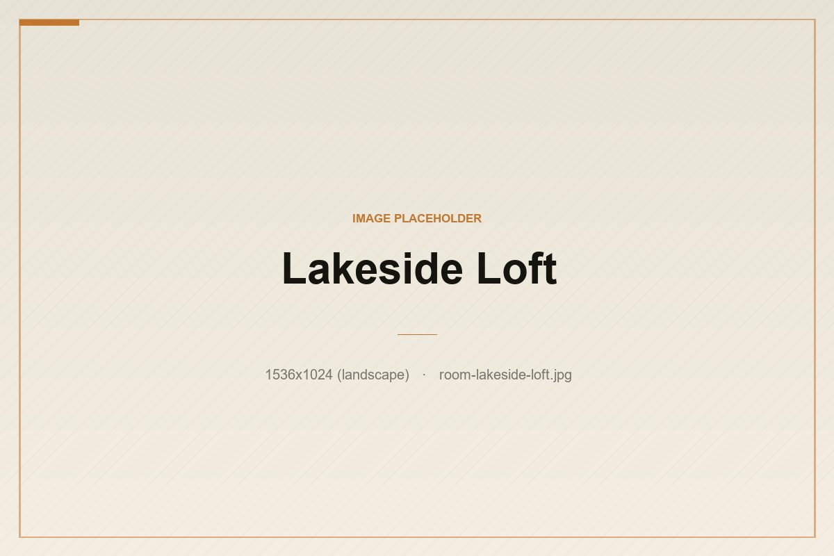 The Lakeside Loft over the water