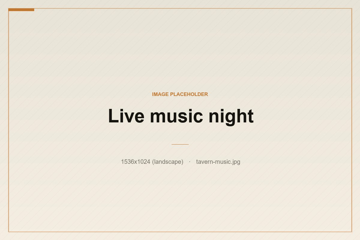 A live-music night in the tavern, warm and full