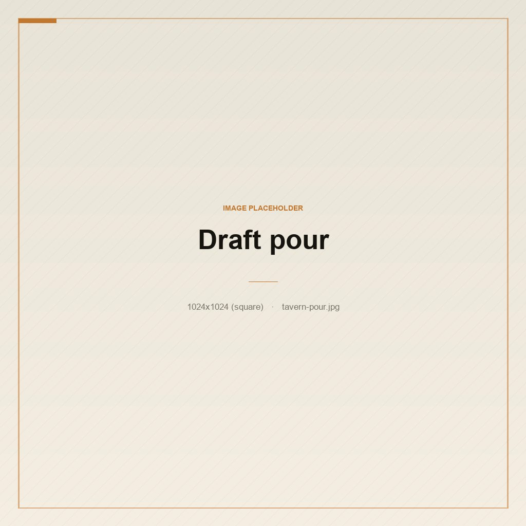 A draft pour at the brass taps