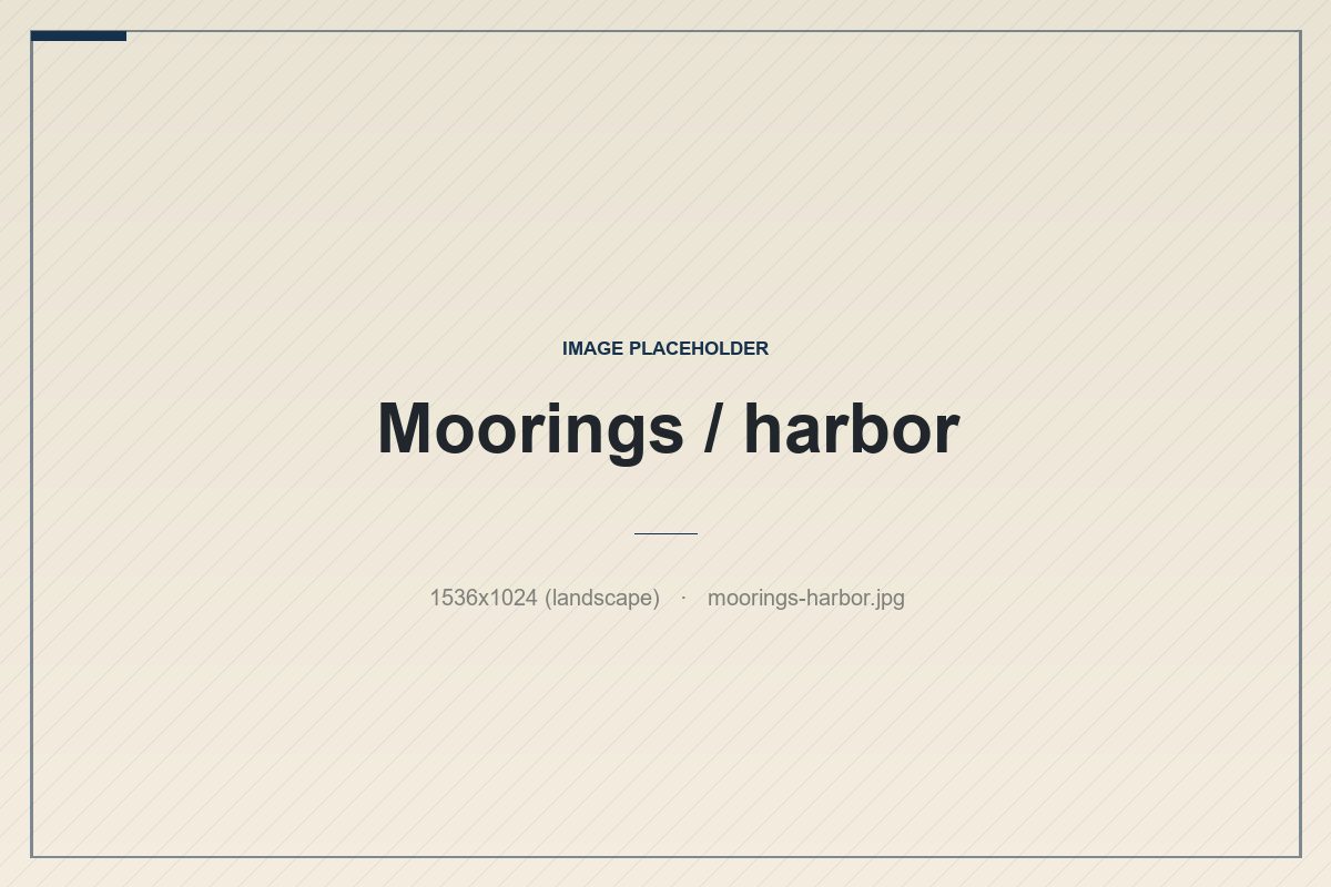 A protected Maine harbor full of boats riding on moorings