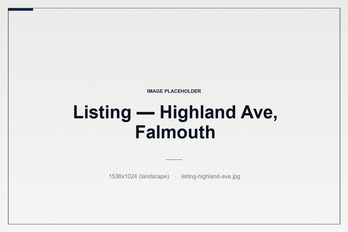 Highland Ave, Falmouth — A renovated colonial in a top school district with a chef's kitchen, finished basement, and level backyard for the kids.
