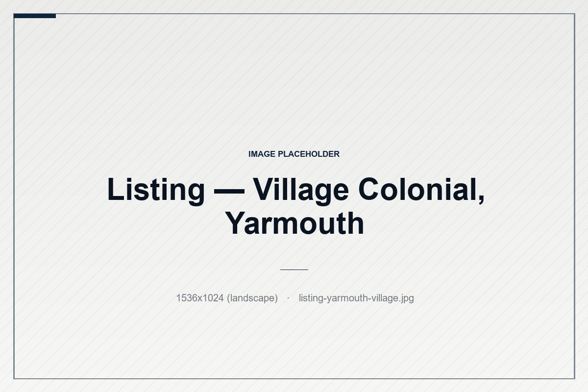Village Colonial, Yarmouth — A classic in-village colonial within walking distance of Royal River, shops, and the schools families move here for.