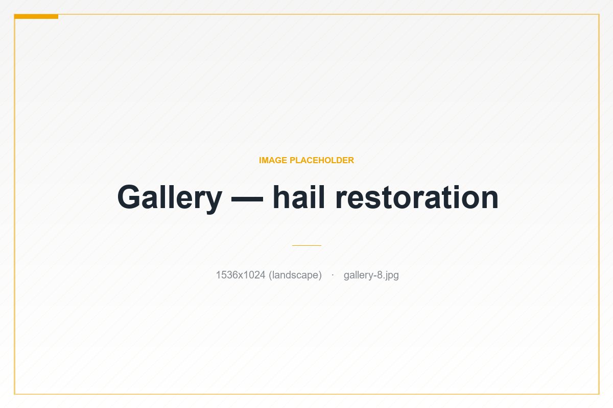 Hail restoration in Saco — Hail-damage claim documented, approved, and rebuilt to spec.