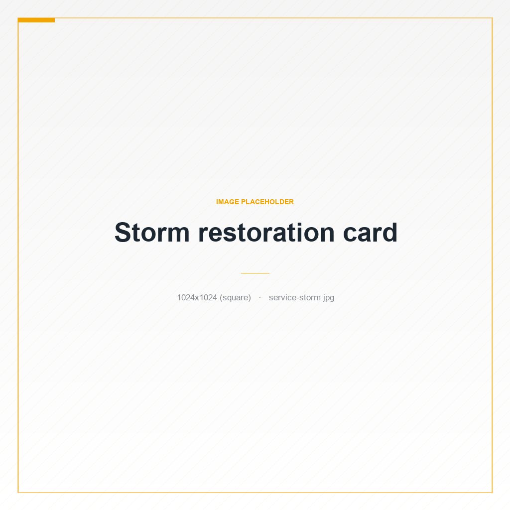 Storm damage restoration